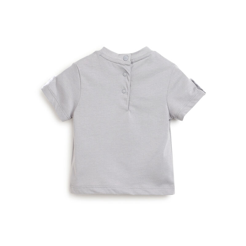 Boys Medium Grey Graphic Printed Short Sleeve T-Shirt image number 1